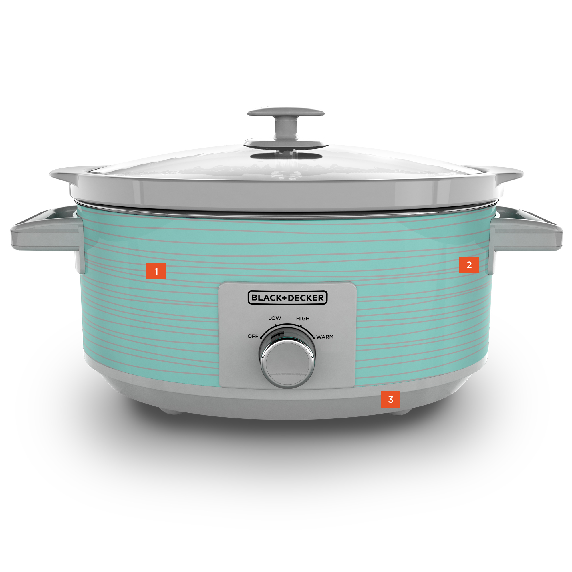 7 Quart Slow Cooker Teal BLACK DECKER